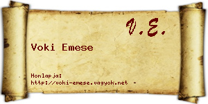 Voki Emese névjegykártya